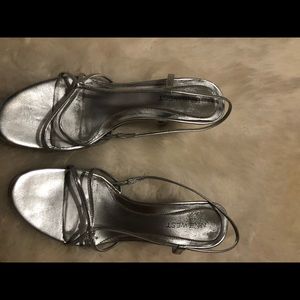 Nine West silver sandals size 7 gently worn
